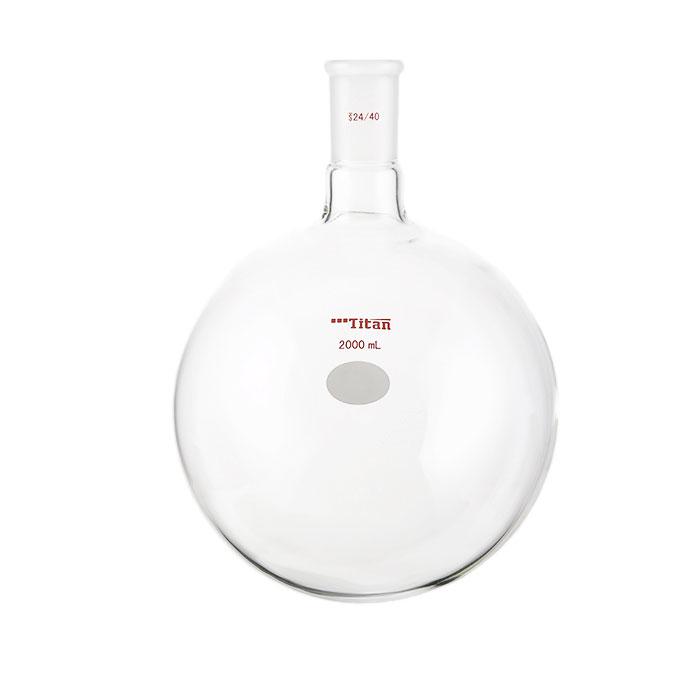 泰坦 单颈圆底球瓶，厚壁高强度，磨口：24/40，2000ml 特优级，TF30242L 售卖规格：1个