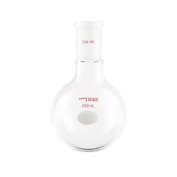 泰坦 单颈圆底球瓶，厚壁高强度，磨口：24/40，250ml 特优级 爆款，TF304250 售卖规格：1个