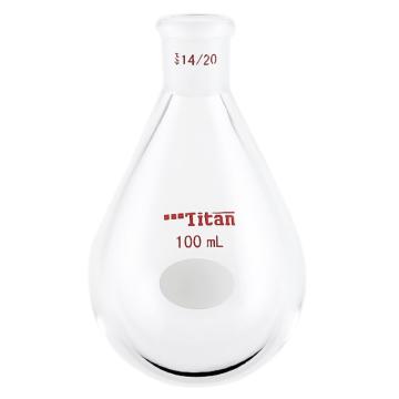 泰坦 厚壁茄型瓶，高强度，磨口：14/20，100ml 特优级，TF311100 售卖规格：1个