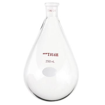泰坦 厚壁茄型瓶，高强度，磨口：14/20，250ml 特优级，TF311250 售卖规格：1个