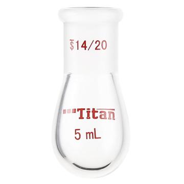 泰坦 厚壁茄型瓶，高强度，磨口：14/20，5ml 特优级，TF311405 售卖规格：1个