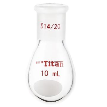 泰坦 厚壁茄型瓶，高强度，磨口：14/20，10ml 特优级 爆款，TF311410 售卖规格：1个