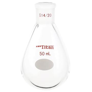 泰坦 厚壁茄型瓶，高强度，磨口：14/20，50ml 特优级，TF311450 售卖规格：1个