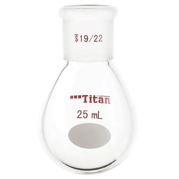 泰坦 厚壁茄型瓶，高强度，磨口：19/22，25ml 特优级 爆款，TF311925 售卖规格：1个