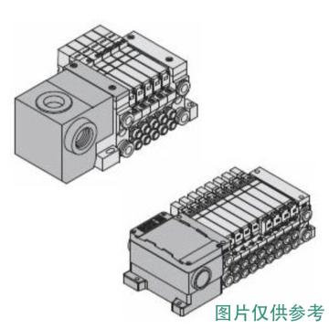 SMC 5通先导式电磁阀阀组组件，VV5Q21-06C6T0 售卖规格：1个