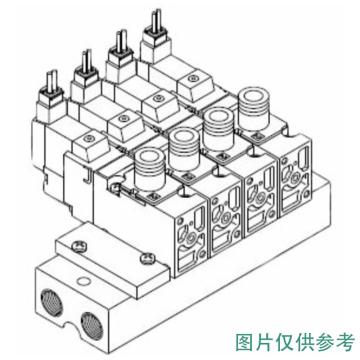 SMC 3通电磁阀，VV3QZ12-04C 直接配管型，集装式型号，插头式组件 售卖规格：1个