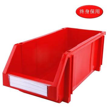 Raxwell 组立背挂零件盒 物料盒,外尺寸规格D×W×H(mm):450×200×177,全新料，红色,TK004(标签牌1+标签纸1+立柱4) 售卖规格：1个