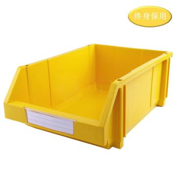 Raxwell 组立背挂零件盒 物料盒,外尺寸规格D×W×H(mm):450×300×177,全新料，黄色,TK005(标签牌1+标签纸1+立柱4) 售卖规格：1个