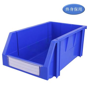 Raxwell 组立背挂零件盒 物料盒,外尺寸规格D×W×H(mm):340×200×155,全新料，蓝色,TK003(标签牌1+标签纸1+立柱4) 售卖规格：1个