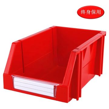 Raxwell 组立背挂零件盒 物料盒，TK002(标签牌1+标签纸1+立柱4) 外尺寸规格D*W*H(mm)：240×150×124，全新料，红色 售卖规格：1个