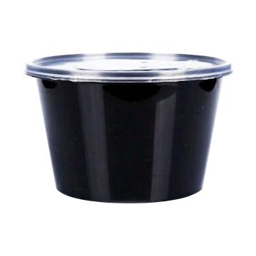功成狮 圆形黑色一次性餐盒（透明盖），1500ml 上口径17.8cm 下口径12.7cm 高10cm 200套/箱 售卖规格：1箱