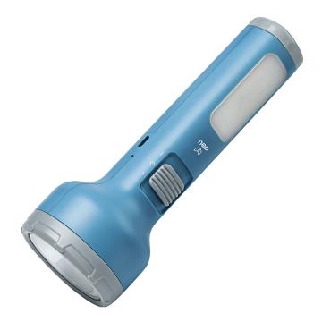 得力 LED充电手电筒，3663A 蓝色 售卖规格：1个
