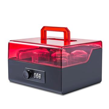 金隆兴 机械密码印章箱，B8056 公章收纳盒黑红 售卖规格：1个