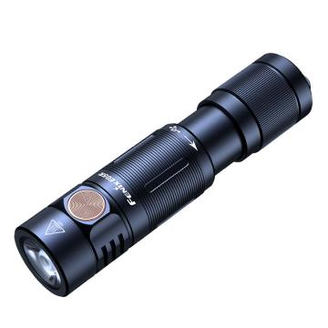 Fenix 迷你EDC手电筒，E05R，黑色 3.4W，320mAh，MIcro USB充电 售卖规格：1个