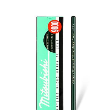 UNI 三菱铅笔，9800 2H 绘画素描铅笔美术学生绘图专用木头铅笔 12支装 售卖规格：1盒