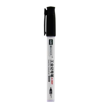 GEEMARKER 工业耐酸碱记号笔，G-380F黑色 防水耐油耐高温记号笔1.0mm 售卖规格：1支