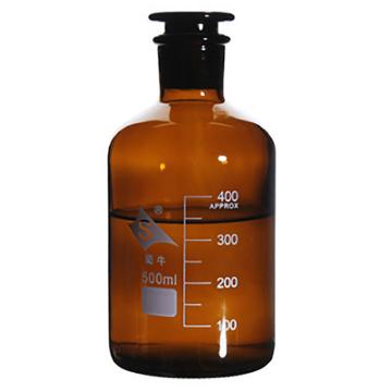 蜀牛 中性料棕小口试剂瓶(实心塞)，500ml，B-031104 售卖规格：1个