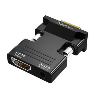 创乘/Checil HDMI转VGA转接头，CT095B （HDMI母转VGA公/带音频） 黑色 售卖规格：1只