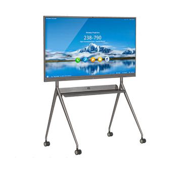 IQ 移动支架，IQ75TV-1P-（W/S/B) 智慧屏电视机落地移动支架 V型结构 一体成型 适用于60-75英寸 承重85kg 银色 售卖规格：1套