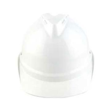 汉盾 V型ABS透气型安全帽，HD-HT02，白色 带透气孔，旋钮式帽衬，Y型下颚带 售卖规格：1顶
