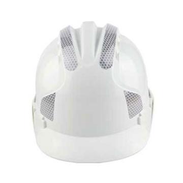 汉盾 三筋ABS带透气安全帽，HD-HT04，白色 带透气孔，3M反光条，旋钮式帽衬，Y型下颚带 售卖规格：1顶