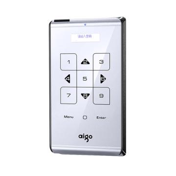爱国者/aigo 数字加密移动硬盘，移动硬盘，M21 USB3.0 银色 售卖规格：1个