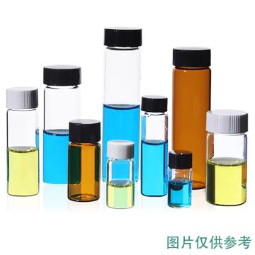 垒固 (黑盖)白色玻璃样品瓶，B-012216 20ml，27*58mm 售卖规格：100只/盒