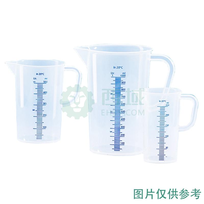 VITLAB 有柄带刻度量杯，445081 5000ml，PP，蓝色刻度线，模压 售卖规格：6个/包【多少钱 规格参数 图片 采购】-西域