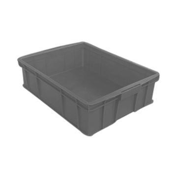 英达斯贝克 塑料固定式分格周转箱，570特厚,灰色 外尺寸:565×420×155mm 售卖规格：1个