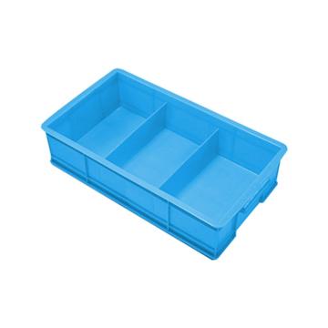 英达斯贝克 塑料固定式分格周转箱，小号3格-天蓝色 外尺寸:350×200×85mm 售卖规格：1个