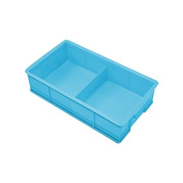 英达斯贝克 塑料固定式分格周转箱，小号2格-天蓝色 外尺寸:350×200×85mm 售卖规格：1个