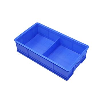 英达斯贝克 塑料固定式分格周转箱，小号2格-蓝色 外尺寸:350×200×85mm 售卖规格：1个