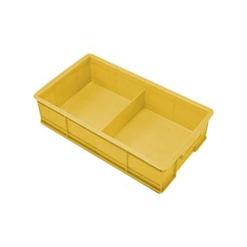 英达斯贝克 塑料固定式分格周转箱，小号2格-黄色 外尺寸:350×200×85mm 售卖规格：1个
