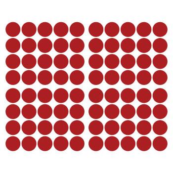 嘉辽 桌面5S管理定位贴（圆形，红色）2.5cm，PVC磨砂，EBS3558 售卖规格：100个/包