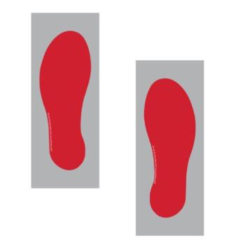 嘉辽 脚印，耐磨材质，灰底红色，120×180，EBS3098 售卖规格：1包