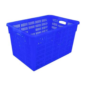 英达斯贝克 塑料周转筐,1#渔箱，外尺寸:680×475×400mm,蓝色 售卖规格：1个
