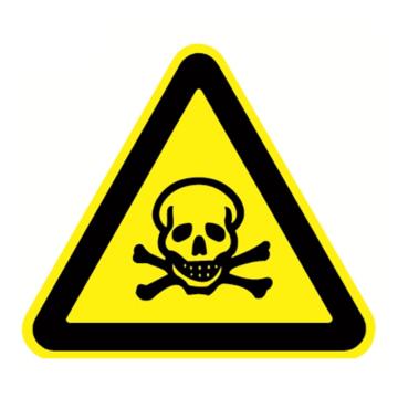 嘉辽 GB安全警示标签（当心中毒），边长10cm，自粘型乙烯，EBS2356 售卖规格：10片/包