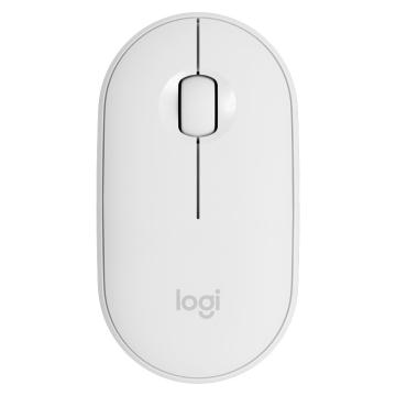 罗技/Logitech 无线鼠标，Pebble鹅卵石(白) 蓝牙无线双模静音鼠标Pebble 售卖规格：1个