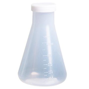 安赛瑞 加盖塑料三角烧瓶（2个装）锥形瓶平底烧瓶带盖塑料烧瓶 500ml，600538 售卖规格：2个/件