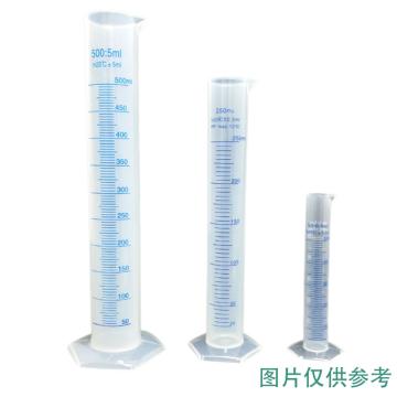 安赛瑞 塑料量筒，600017 100mL，蓝线刻度 售卖规格：2个/件