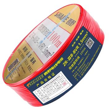 西野 铜芯聚氯乙烯绝缘单芯软线，BVR-1.5 红色 售卖规格：100米/卷