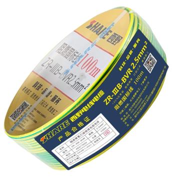 西野 铜芯聚氯乙烯绝缘单芯软线，BVR-2.5 黄绿双色 售卖规格：100米/卷