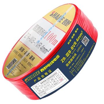 西野 铜芯聚氯乙烯绝缘单芯软线，BVR-4 红色 售卖规格：100米/卷