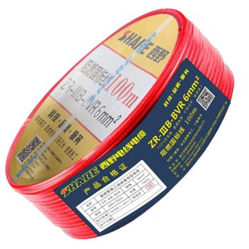 西野 铜芯聚氯乙烯绝缘单芯软线，BVR-6 红色 售卖规格：100米/卷