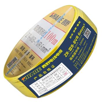 西野 铜芯聚氯乙烯绝缘单芯软线，BVR-6 黄色 售卖规格：100米/卷