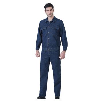 笙谷 牛仔服套装，XGDX03-S 纯棉加厚，深蓝色牛仔工作服 售卖规格：1套