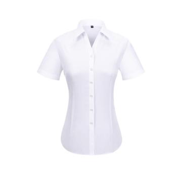 笙谷 短袖商务衬衫，XGSJVD2001-39 女士白色100%棉成衣免烫 售卖规格：1件