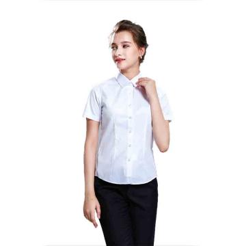 笙谷 短袖商务衬衫，XGZD1001-36 女士白色100%棉液氨免烫 售卖规格：1件