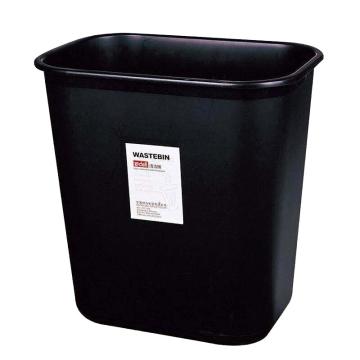 得力 垃圾桶，黑色方形，9562 售卖规格：1个