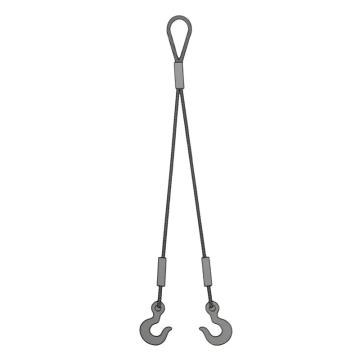 泰力 软环双人钢丝绳索,Φ10mm,1吨,1.5m